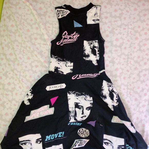 (SOLD)  JOYRICH NEWS PRINT SKATER DRESS - Picture 3 of 3
